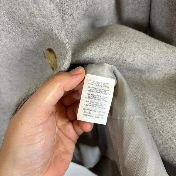 J Crew Melton Wool Swing Coat Size 8 - Picture 13 of 13